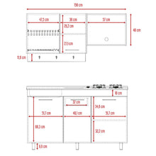 Cocina Integral Kane, Wengue y Miel, Incluye Mesón Izquierdo En Acero Inoxidable