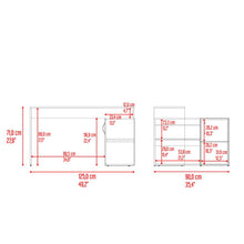 Escritorio Mafe, Fresno Europeo y Wengue, con amplio espacio de trabajo