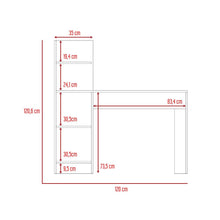 Escritorio ¡Wow!, Café Claro y Blanco Vainilla, con Cuatro Entrepaños y Amplio Espacio ZF