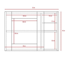 Gabinete de Baño Nilo, Beige, Puerta Espejo y Múltiples Entrepaños