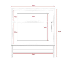 Gabinete de Baño Depp, Blanco, con una puerta y barra