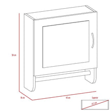 Gabinete de Baño Depp, Blanco, con una puerta y barra