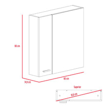 Gabinete de Baño Depp, Wengue, con Puerta Espejo Biselado y Dos Entrepaños ZF