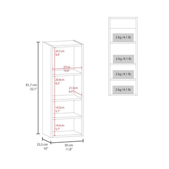 Gabinete de Baño Real, Blanco, con Tres Entrepaños ZF