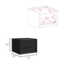 Mesa de Noche Flotante Boa, Wengue, Con Espacio Para Colocar Objetos Decorativos
