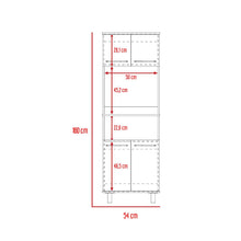 Alacena Catina, Blanco y Wengue, con Gran Capacidad de Almacenamiento