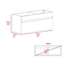 Mueble para Lavamanos Aydin 120, Blanco Nevado, con un cajon y amplio espacio de almacenamiento ZF