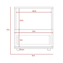 Mesa de Noche Camel, Rovere y Blanco