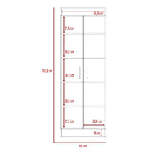Alacena Axic, Castaño y Café Claro, con Dos Puertas Batientes y Amplios Espacios