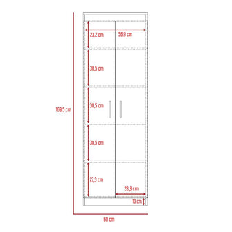 Alacena Barlovento, Miel, Cuenta con Cinco Entrepaños y Dos Puertas Batientes