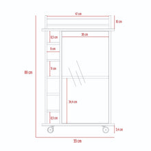 Bar Dukaty, Wengue, con Rodachines Para Su Fácil Desplazamiento