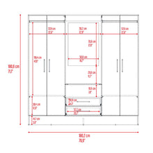 Closet Barmine, Fresno Europeo y Wengue, con dos cajones organizadores multiusos