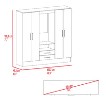 Closet Barmine, Fresno Europeo y Wengue, con dos cajones organizadores multiusos