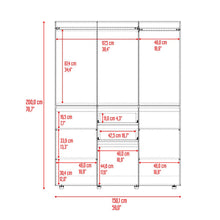 Closet Siruela 150, Fresno Europeo y Wengue, con Seis Puertas y Gran Capacidad de Almacenamiento