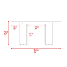 Mesa para Comedor Ted, Avellana, con Amplia Superficie, No Incluye Sillas