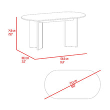 Mesa para Comedor Ted, Avellana, con Amplia Superficie, No Incluye Sillas