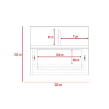 Mesa de Noche Flotante Nube, Humo, con un Cajón y División de dos Entrepaños ZF