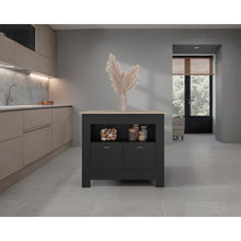 Barra de Cocina Arlet, Wengue y Cartagena, con Amplios Espacios de Almacenamiento ZF