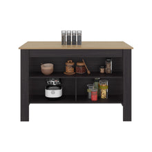 Barra de Cocina Cala, Kronos Wengue y Kronos Fresno, Con amplia superficie en la mesa ZF