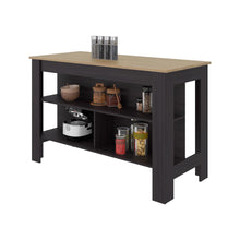 Barra de Cocina Cala, Kronos Wengue y Kronos Fresno, Con amplia superficie en la mesa ZF
