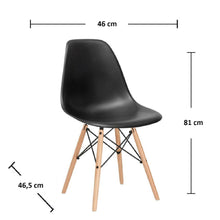 Combo Comedor rectangular 4p (75x110x70) Amaretto + 4 sillas negras
