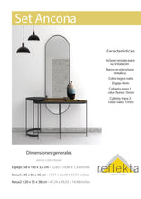 Combo Ancona Para Sala, Incluye Un Espejo y Dos Mesas Auxiliares