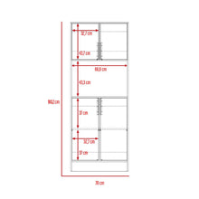 Modulo Microondas Indivar, Piedra y Macadamia, con Cuatro Puertas Batientes y Manijas Metalicas