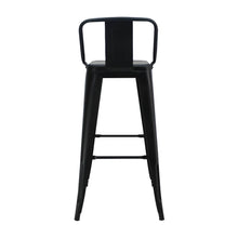 Kit x 2 Butaco Alto Tolix Con Espaldar Tipo Bar - Negra