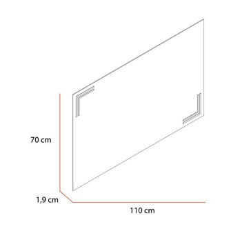 Espejo Iberia, Rectangular con Diseño en Sandblasting