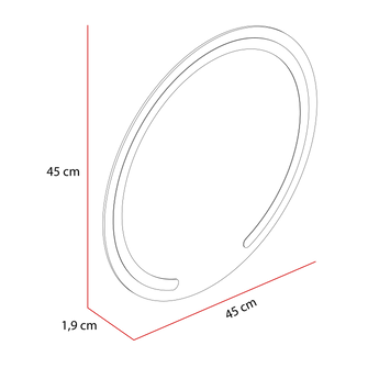 Espejo Ovalle, Circular con Diseño en Sandblasting