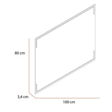 Espejo Rectangular Terranova, Gris, con Luz Led y Botón Touch