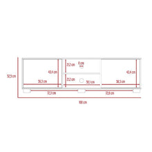 Mesa Para Tv Clasic, Cobre y Wengue, con Dos Puertas Batientes