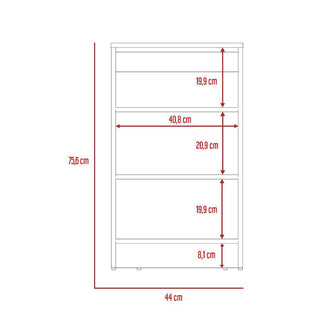 Organizador de Baño Izidro, Café Claro y Blanco, con Múltiples Entrepaños Para Ubicar Objetos X2