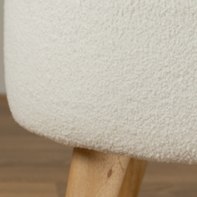 Puff Redondo 4p (40x40x40) Blanco tipo ovejo