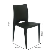 Kit por 4 Silla Zoé Para Sala, Comedor, Jardin -Negro