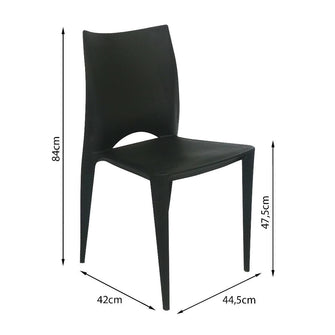Silla Zoé Para Sala, Comedor, Jardin - Negra