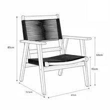Set de 2 Sillas Plegable de Madera para Exterior Lomy, Negro, con Brazos