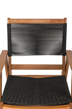 Set de 2 Sillas Plegable de Madera para Exterior Lomy, Negro, con Brazos