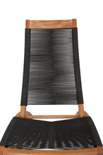 Set de 4 Sillas Plegable de Madera para Exterior Lomy, Negro, sin Brazos