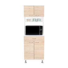 Mueble Multiusos Huzy, Cartagena y Blanco, con Amplia Capacidad de Almacenamiento