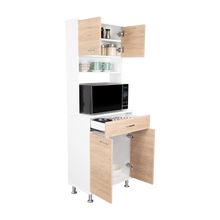 Mueble Multiusos Huzy, Cartagena y Blanco, con Amplia Capacidad de Almacenamiento