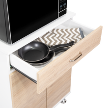 Mueble Multiusos Huzy, Cartagena y Blanco, con Amplia Capacidad de Almacenamiento