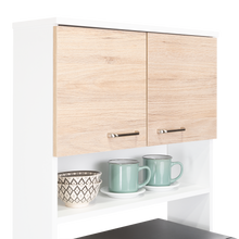 Mueble Multiusos Huzy, Cartagena y Blanco, con Amplia Capacidad de Almacenamiento