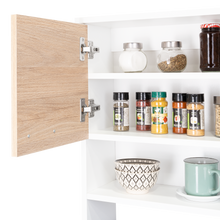 Mueble Multiusos Huzy, Cartagena y Blanco, con Amplia Capacidad de Almacenamiento