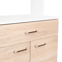 Mueble Multiusos Huzy, Cartagena y Blanco, con Amplia Capacidad de Almacenamiento