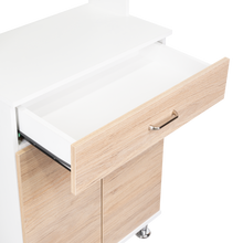 Mueble Multiusos Huzy, Cartagena y Blanco, con Amplia Capacidad de Almacenamiento