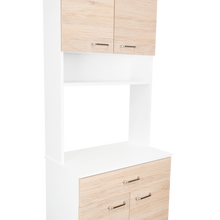 Mueble Multiusos Huzy, Cartagena y Blanco, con Amplia Capacidad de Almacenamiento