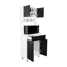 Alacena Huzy, Blanco y Wengue, con Amplia Capacidad de Almacenamiento