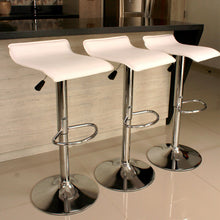 Silla Tapizada Lisa Tipo Bar - Blanca