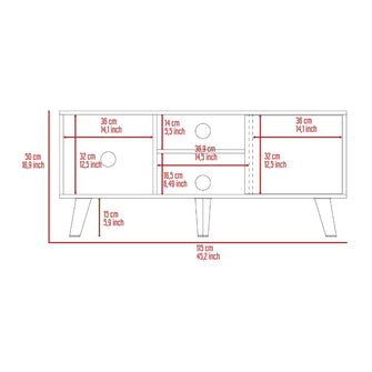 Mesa Para Tv Viena, Chocolate, con Espacio Para Tv Hasta de 45 Pulgadas